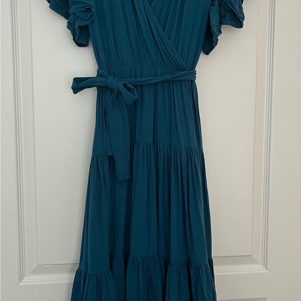 Petal & Pup Teal Midi Dress